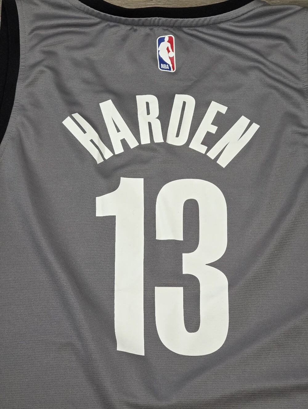 Fanatics James Harden #13 Brooklyn Nets Jordan Swigman Jersey NBA Men Large Grey - Picture 4 of 5